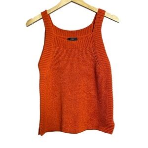 J. Crew Orange Knit Tank Top